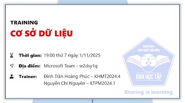 [BHTCNPM] TRAINING CƠ SỞ DỮ LIỆU BUỔI 2 - GIỮA KỲ 1 NH 2025-2026