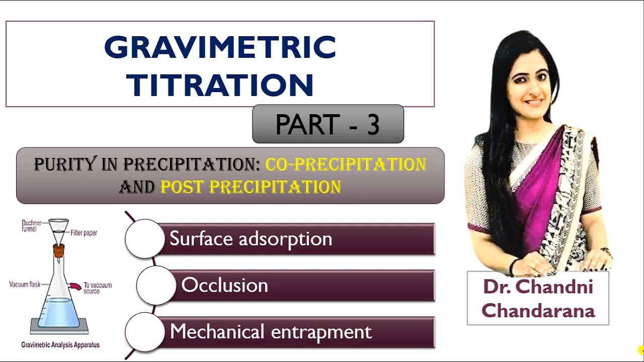 Gravimetric titration part 3 | purity of precipitation | Co precipitation | post precipitation