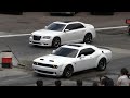 Hellcat redeye vs chrysler srt  drag racing