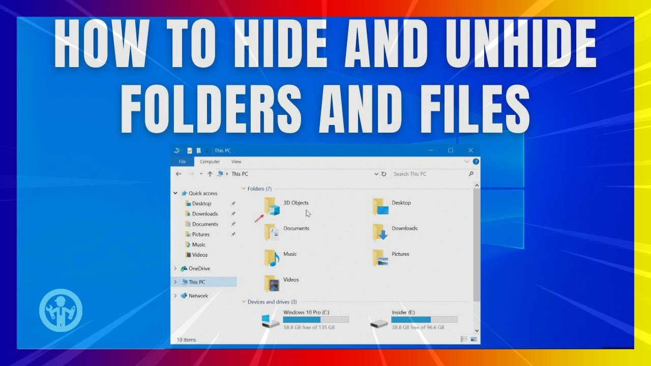 How to Hide Files and Folders on Windows 11/10/8/7/XP - YouTube