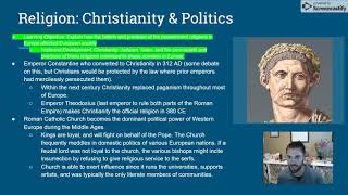 Topic 1.6 Developments in Europe from c. 1200 to c. 1450 Part C: Religion