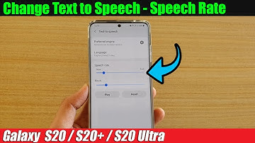 Galaxy S20/S20+: How to Change Text to Speech - Speech Rate