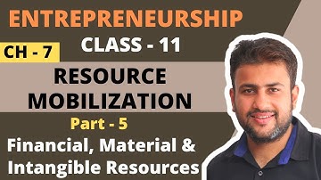 Resource Mobilization | Class 11 | Entrepreneurship | Chapter 7 | Part 5 | Type of Resources