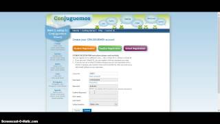 How to sign up for Conjuguemos (for the first time)