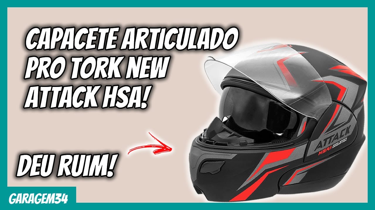 UNBOXING REVIEW DO CAPACETE PRO TORK NEW ATTACK HSA!