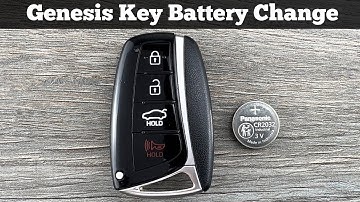 How To Change HYUNDAI GENESIS Key Fob Battery 2015 - 2016 DIY Replace Replacement Remote Batteries