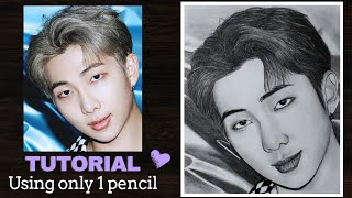 How to draw BTS RM Drawing Step by Step - Tutorial | YouCanDraw