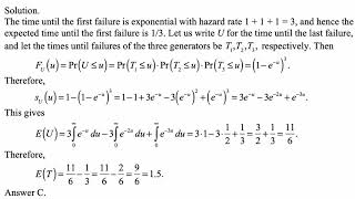 Exam MAS-I and exam P exercise for September 21, 2020