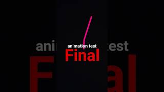 my animation test final