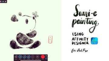 Baby Panda digital sumi-e painting tutorial using Affinity Designer for iPad