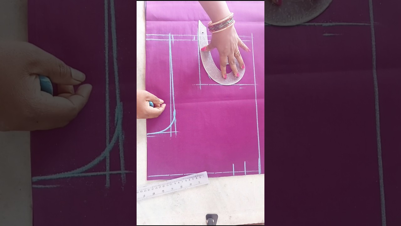 Deep neck blouse marking 🤗