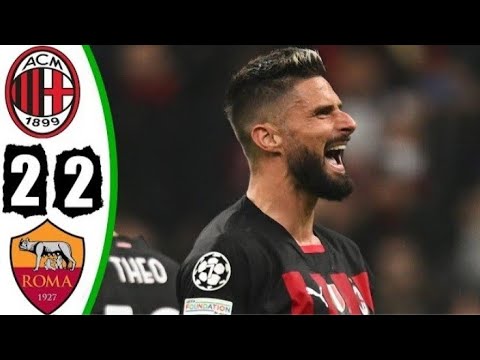 AC Milan vs AS Roma 2-2 Highlights Goals - Serie A 2022/23