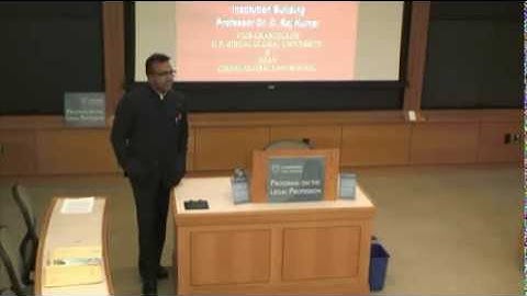 VC Prof. (Dr.) C. Raj Kumar speaks @ Harvard on "India