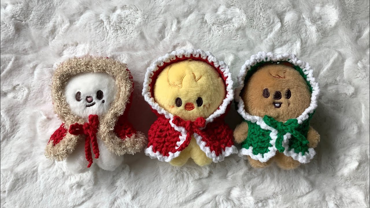 스키주인형 🎄🎄크리스마스 케이프 따숩게 입혀보자구 / 10cm인형 겨울망토 케이프