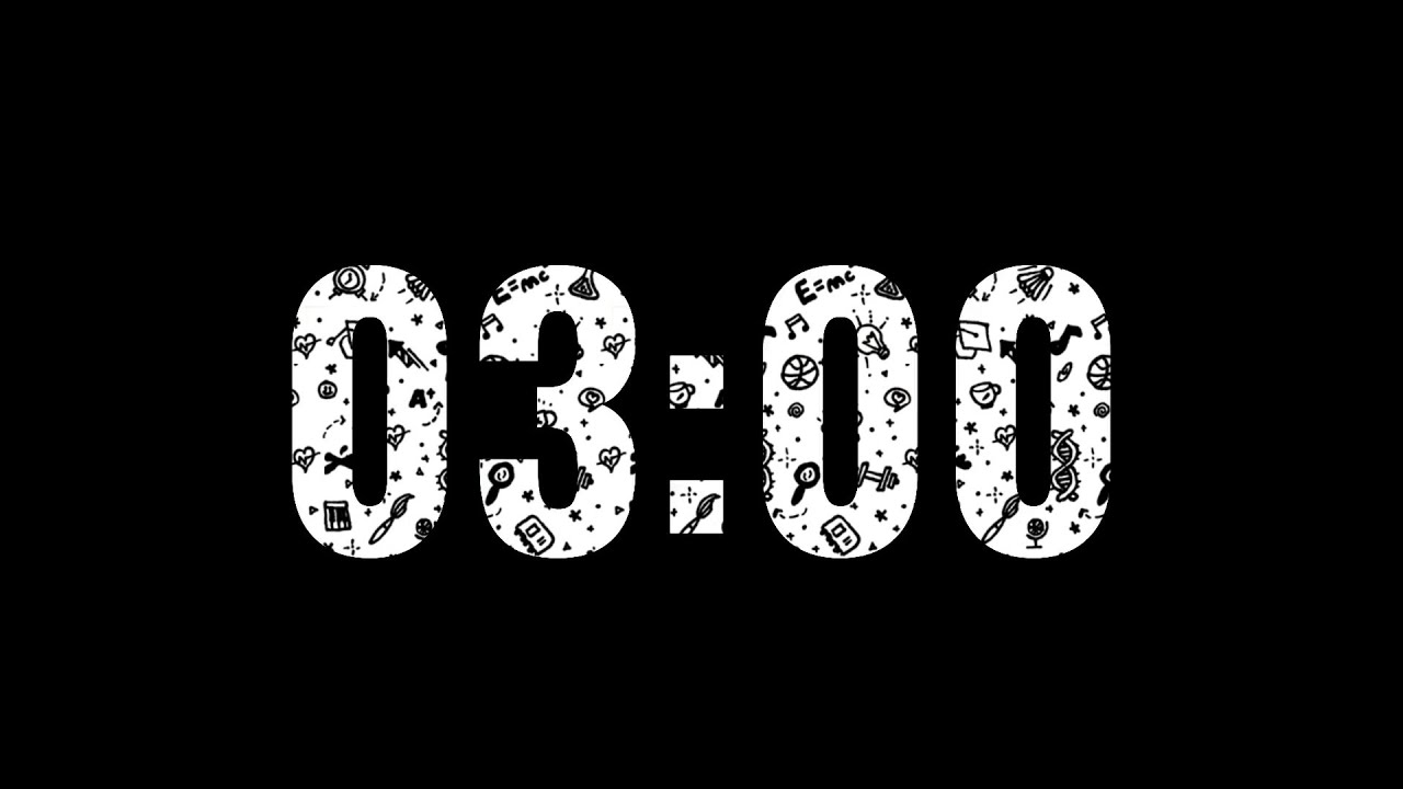 3 Minutes Countdown Timer, Gentle Alarm, Deep Focus, No Music ...