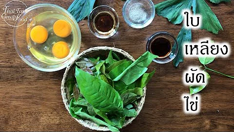 ใบเหลียงผัดไข่ เทคนิคง่ายๆ แต่อร่อยมาก Cantonese Style Scrambled Eggs With Liang Leaves (黄埔炒蛋)