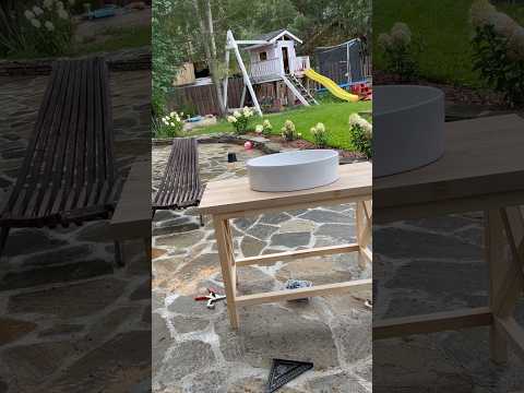 Крутая мебель в ванную своими руками #diy #handmade #моядача #сделайсам #дача #своимируками #shorts