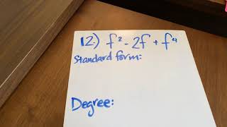 Celebrity Algebra 1 Classifying Polynomials Profile