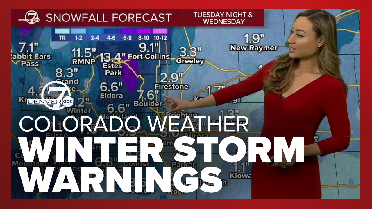 Latest Colorado winter storm warnings, snow forecast - YouTube