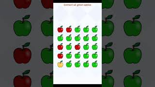 Connect all the green apple 🍏🍏🍏 in A row|| Tik Tap challange #subscribe screenshot 2