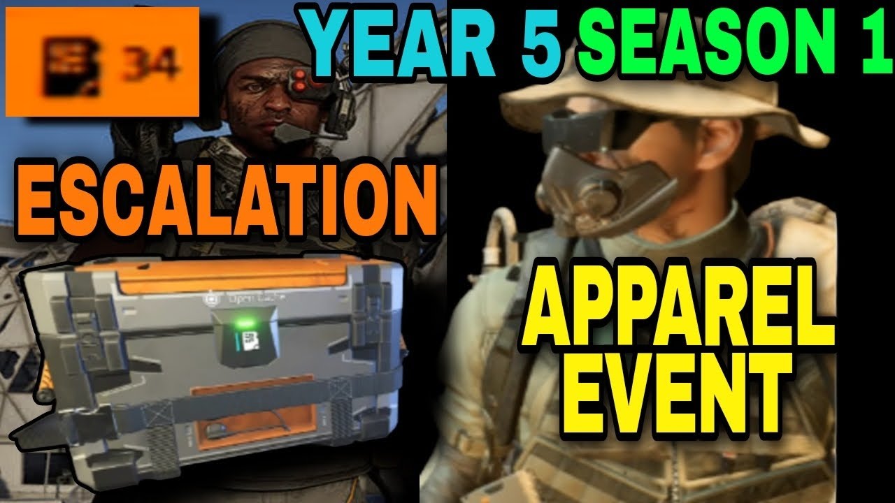 DIVISION 2 YEAR 5 SEASON 1 ( ESCALATION APPAREL EVENT ) ALL 34 CRATES ...
