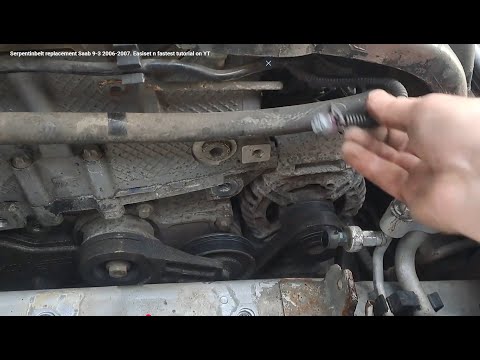 Serpentinbelt replacement Saab 9-3 2006-2007. Easiest n fastest tutorial on YT