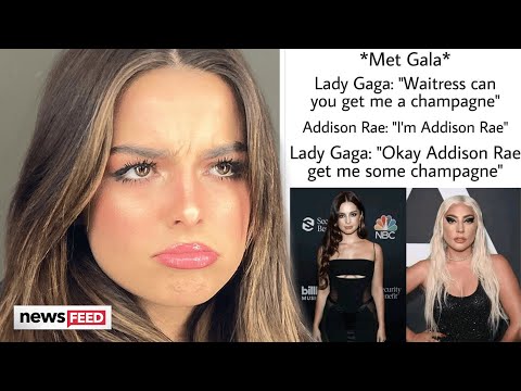 Addison Rae TROLLS Herself Over Lady Gaga Met Gala Meme