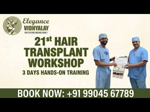 Consultant Doctor Learning Hair Transplant at Elegance Clinic Surat