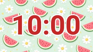 10-Minute Watermelon Daisy Timer 🍉🌼 – Fresh & Fun Focus Time