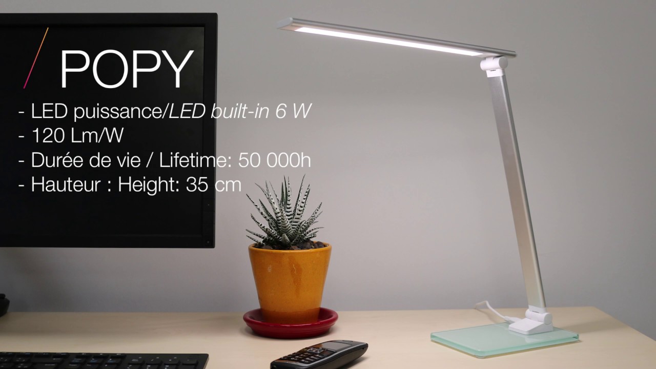 Led Popy's UNILUX Lampe LED POPY - YouTube