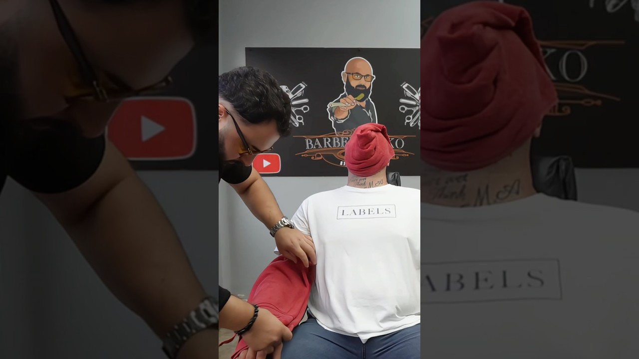 Парикмахерский массаж горячим полотенцем 😌 Расслабься, братан 