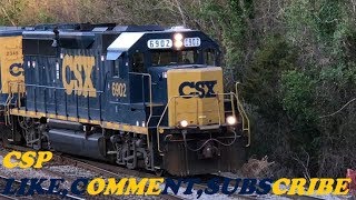[CSXT]6902 GP40-2 & 2345 Road Slug Leads F736-13 Headed Out to Vander NC In Fay NC W/A Few Cars