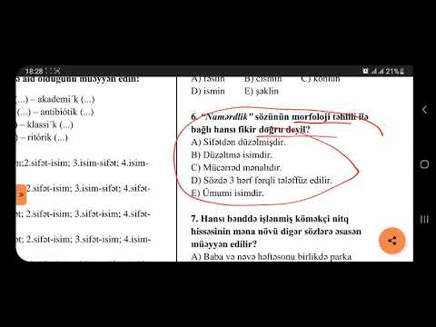 9-cu siniflərin Azərbaycan dilinin olimpiada suallarının izahı.