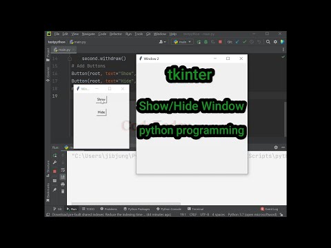 Show,Hide Window Tkinter python ซ่อน หรือแสดง ฟอร์ม