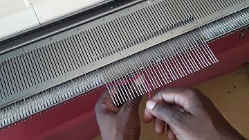 E-wrap cast on with a brother knitting machine