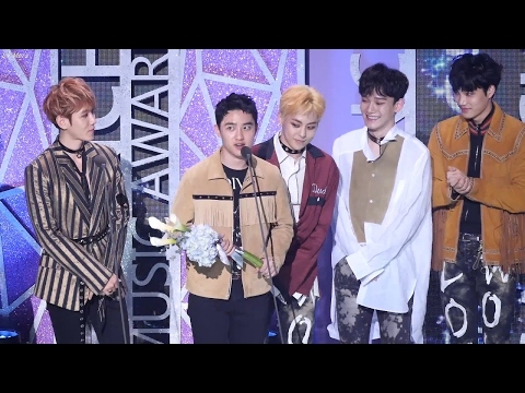 170222 엑소 (EXO) - 2분기 앨범상 수상소감  [전체] 직캠 Fancam (2016 가온차트어워드) by Mera- New 2017