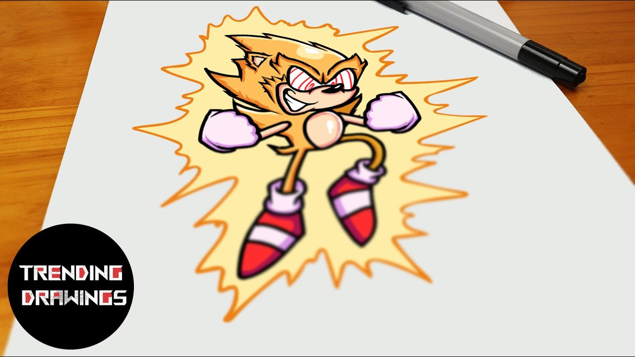 Como DESENHAR SONIC EXE vs FLEETWAY SUPER SONIC - How to DRAW