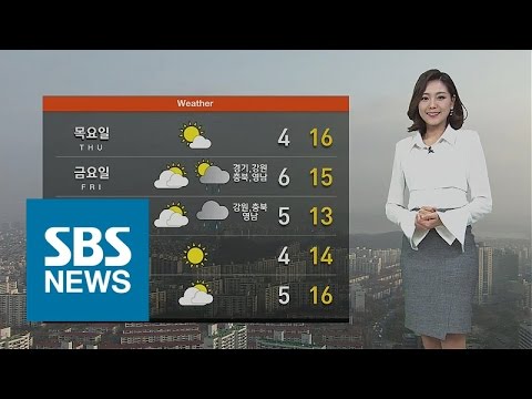 [날씨] 낮 기온 15도…오전 수도권 미세먼지 농도 짙어 / SBS