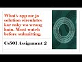 Cs501 Assignment 2 Solution With solution link