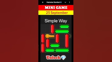 Hamster Kombat Mini Game 25 September Unlock Diamond 💎 | 25 September Mini Game Hamster | #mini game