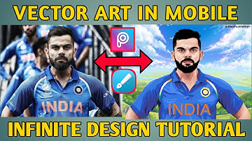 Virat Kohli Vector Art In Infinite Design Mobile App || Infinite Design Speed Art Tutorial