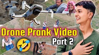 drone prank with villagers part 2 🤣 || drone prank in village 😂 || drone prank reaction video