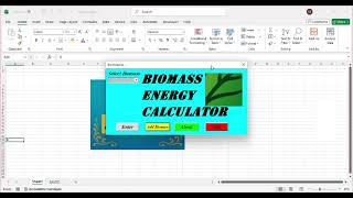 VBA BIOMASS ENERGY CALCULATOR