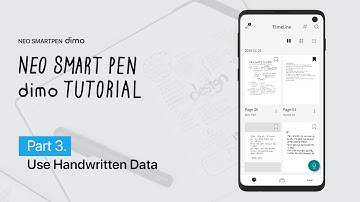 [Neosmartpen dimo-Tutorial 3] Use handwritten data