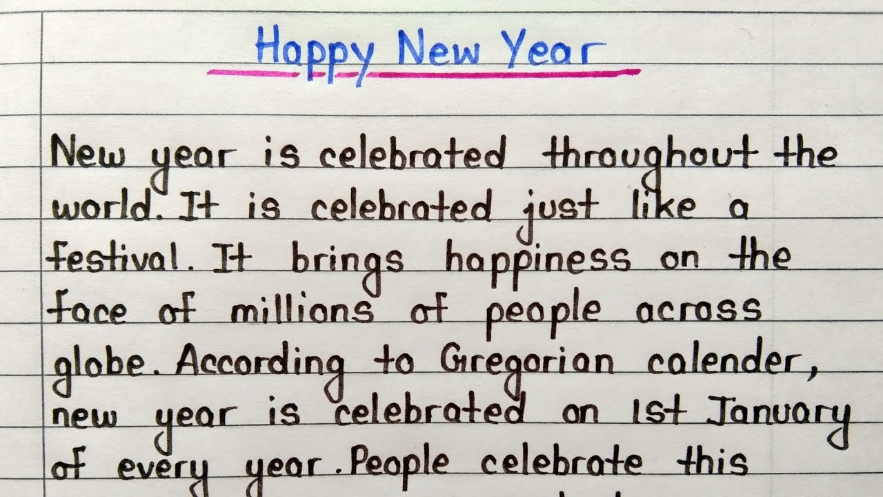 essay for new year resolution