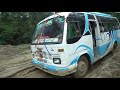 Nepal bus on mud road 9-19 Gurewitz