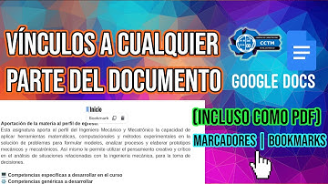 🔗+📋 ¿Cómo insertar vínculos en cualquier parte del documento? | Bookmarks | Marcadores | Google Docs