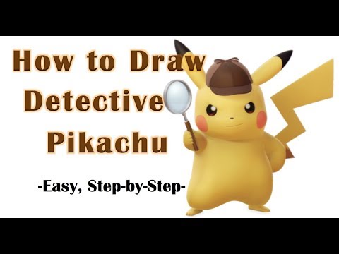 How To Draw Detective Pikachu Pokemon Step By Step For