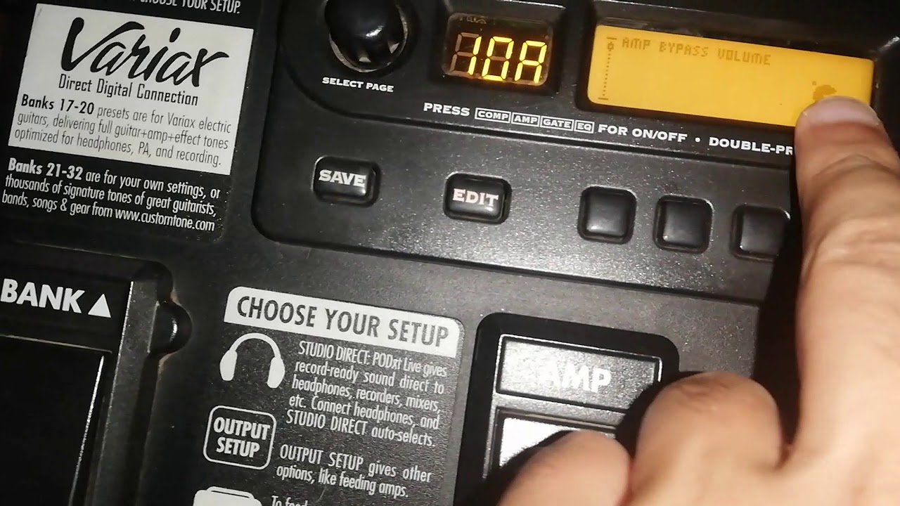 Over drive y distorsion en el Pod Xtlive Line6