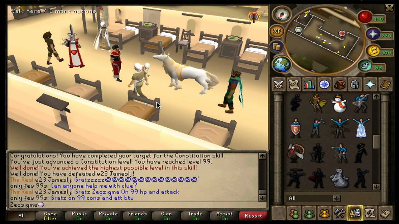 Runescape - Zegsigma gets 99 Attack + 99 Constitution/Hitpoints HP